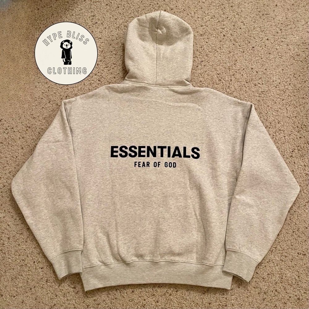 Fear of God Essentials Core Collection Hoodie FW22 Light Heather Oatmeal
